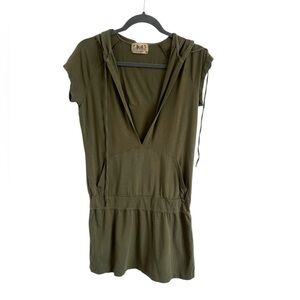 Juicy Couture Army Green Mini Hoodie Skirt, size M